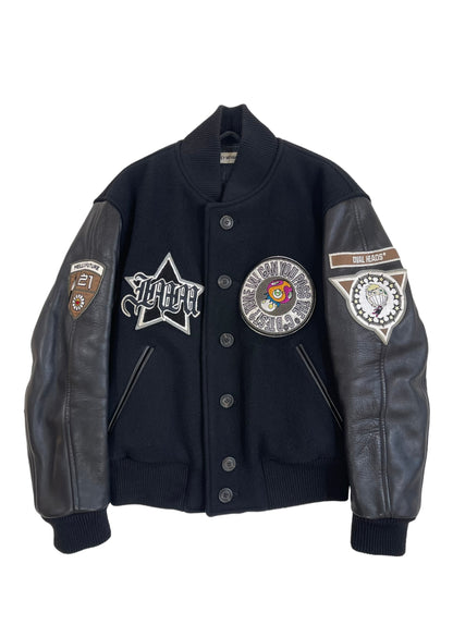 FW1999/2000 ISSEY MIYAKE MEN × Takashi Murakami 1-of-50 'KAI KAI KI KI' Patch Emblems Varsity Jacket