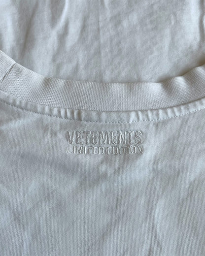 Vetements Pink Logo Oversized Thick Long Sleeve T-Shirt