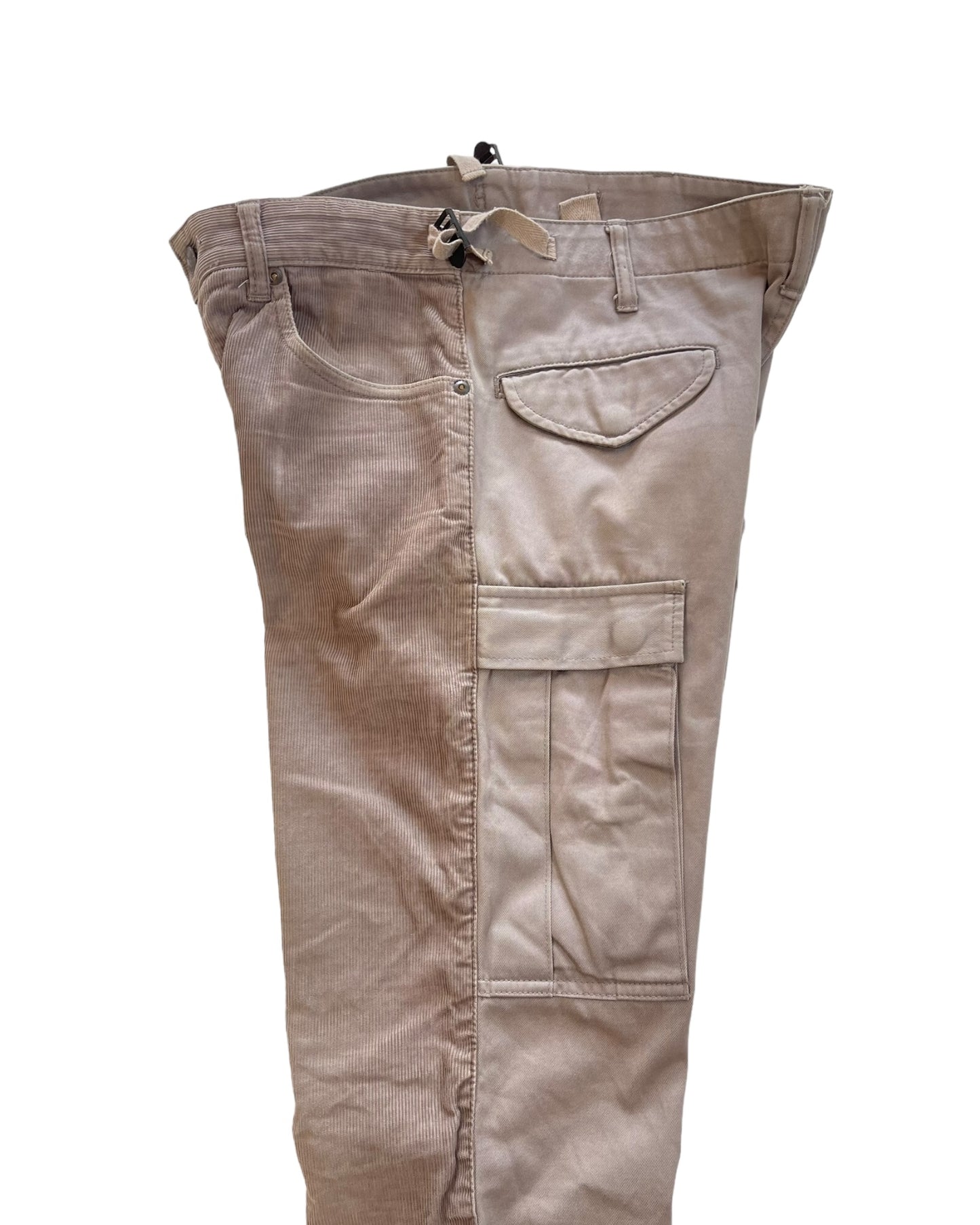 2000s Miharayasuhiro Hybrid Corduroy Chino Cargo Pants