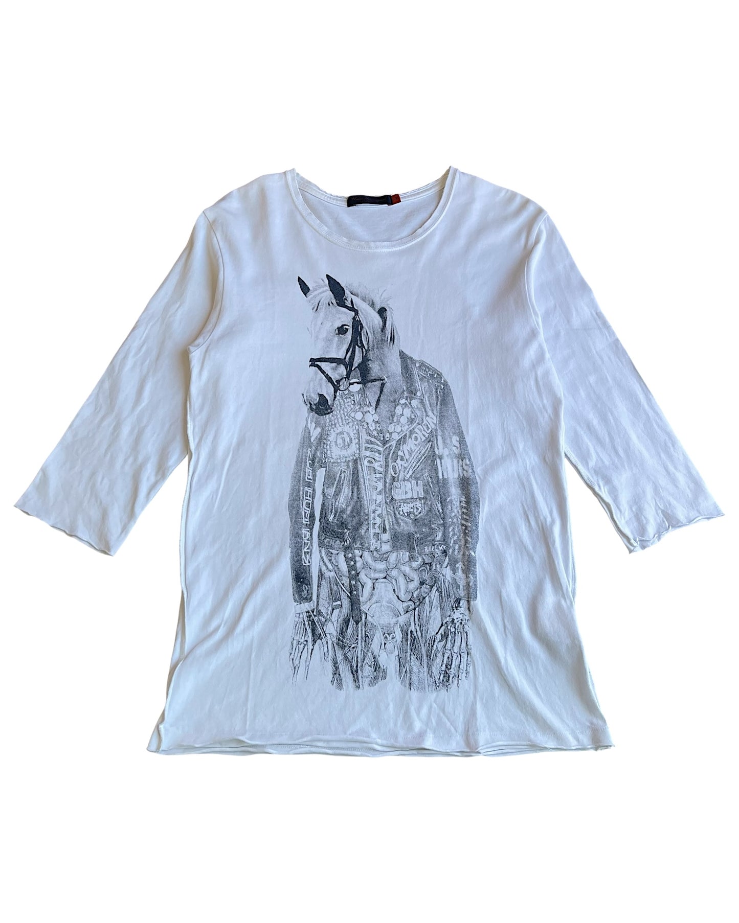 Undercover AW05 "Arts & Crafts" Punk Horse Anatomy 3/4 Length T-Shirt