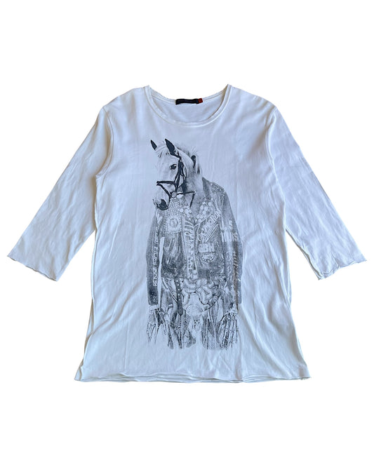 Undercover AW05 "Arts & Crafts" Punk Horse Anatomy 3/4 Length T-Shirt