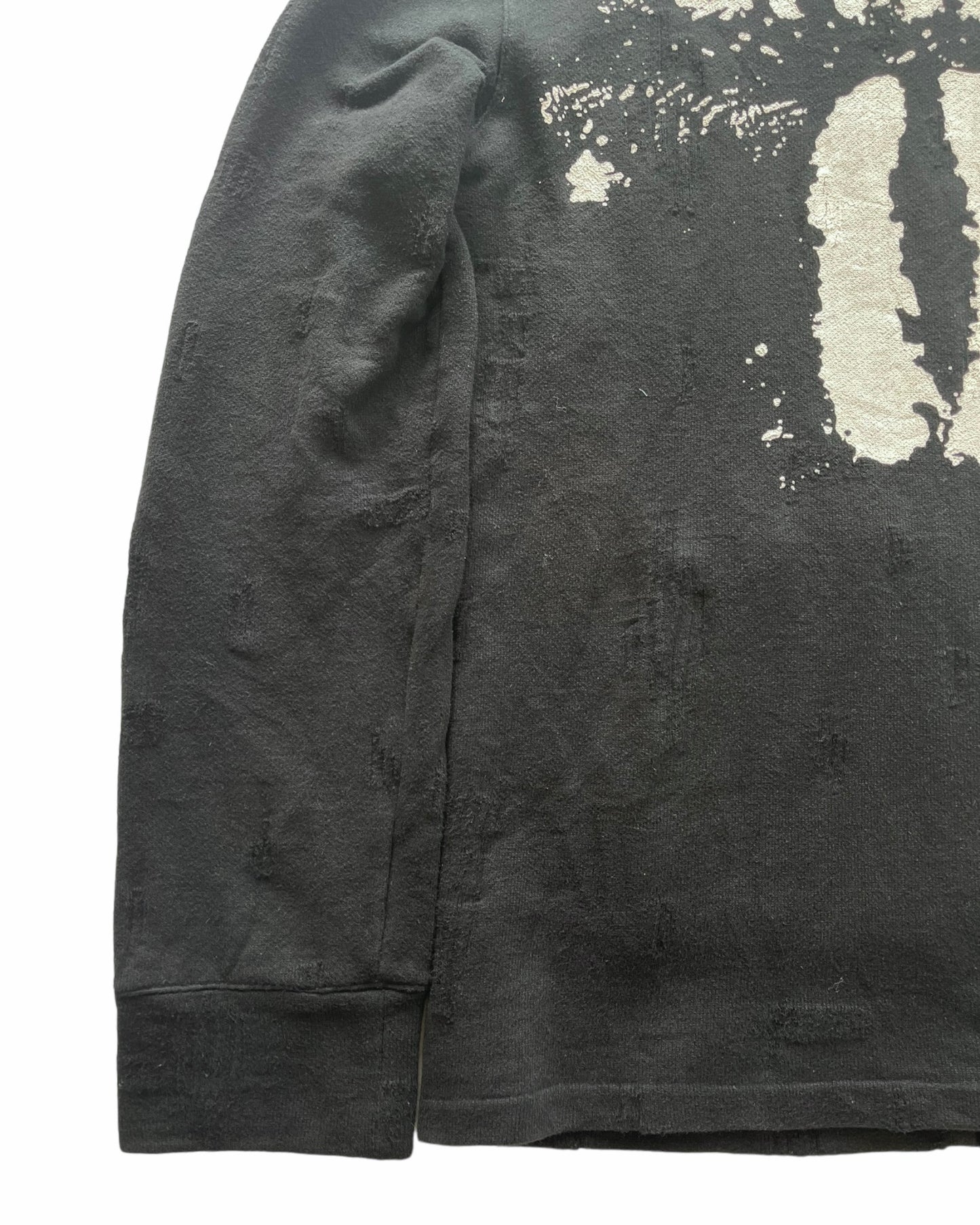 Yasuyuki Ishii Scar Distressed Grand 0 Paint Graphic Zip Hoodie