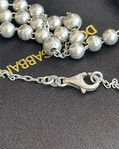 Dolce & Gabbana .925 Sterling Silver Cross Rosary Necklace