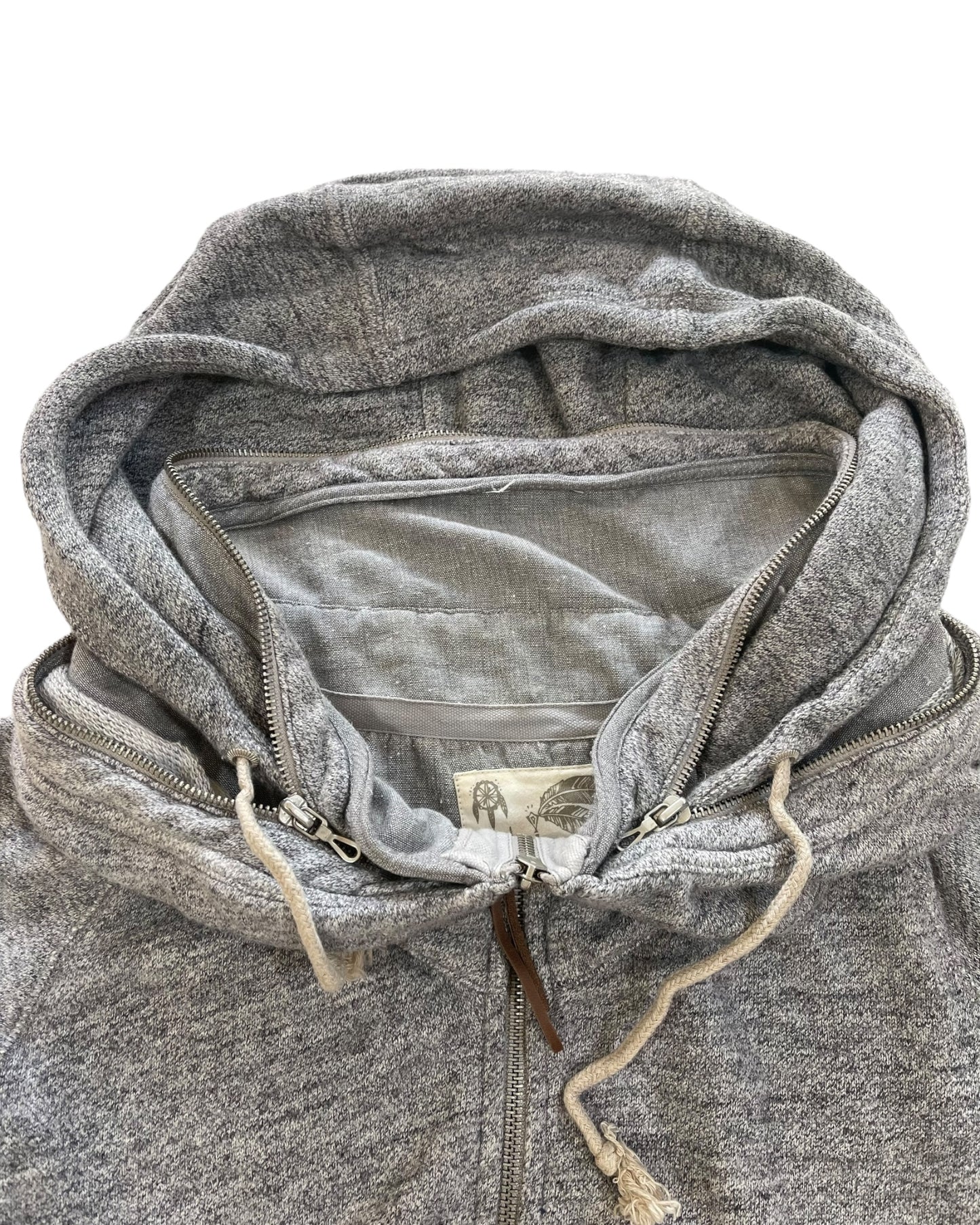 GOA Natural Vintage Bono Packable Wire Hoodie Zip Sweatshirt