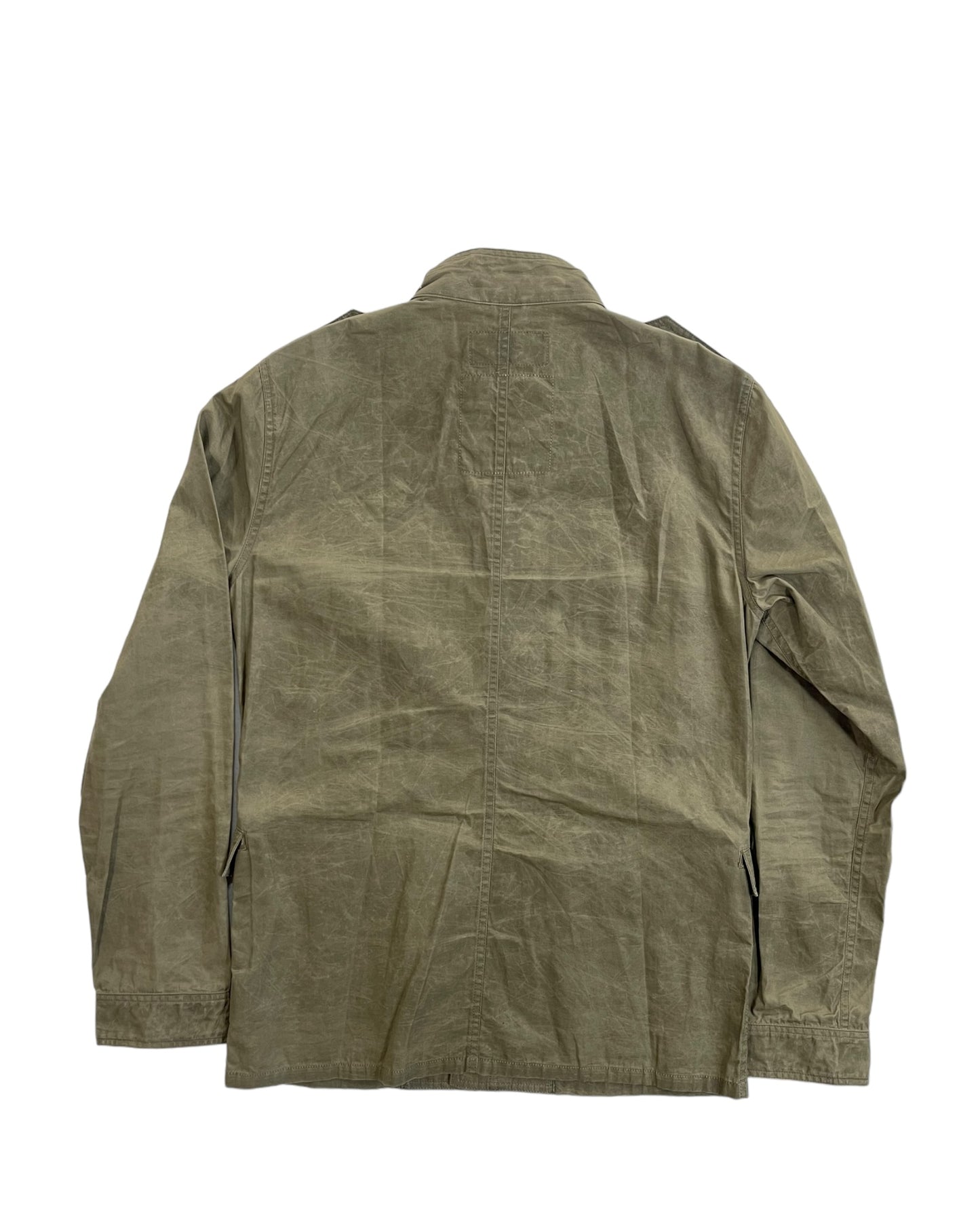 Share Spirit Homme Wrinkle Effect Military M-65 Shirt Jacket