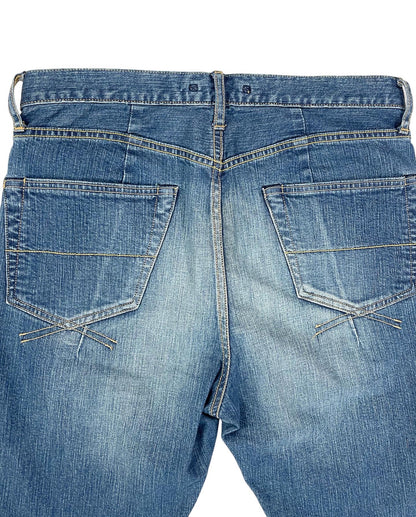Miharayasuhiro Leather Patchwork Reconstructed Denim