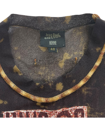 1999 Jean Paul Gaultier Hiva Oa Island Palm Trees Mesh top