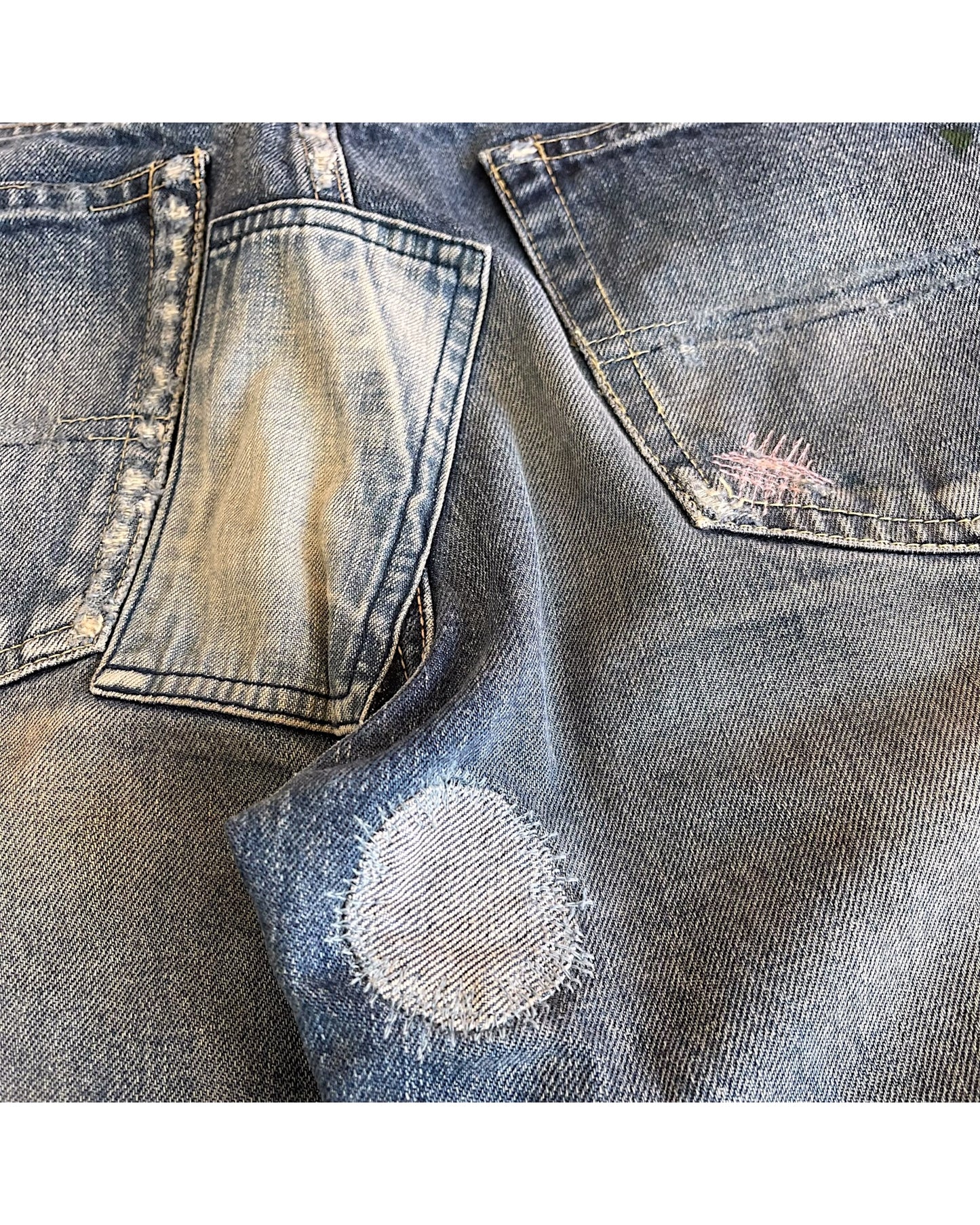 Undercover SS2005 "But Beautiful II" Distressed Patchwork 60 Denim Jeans