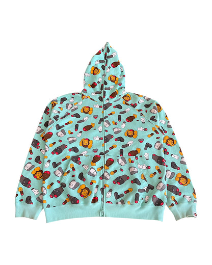 Bape x Kaws 2005 Dissected Baby Milo Full Zip Hoodie