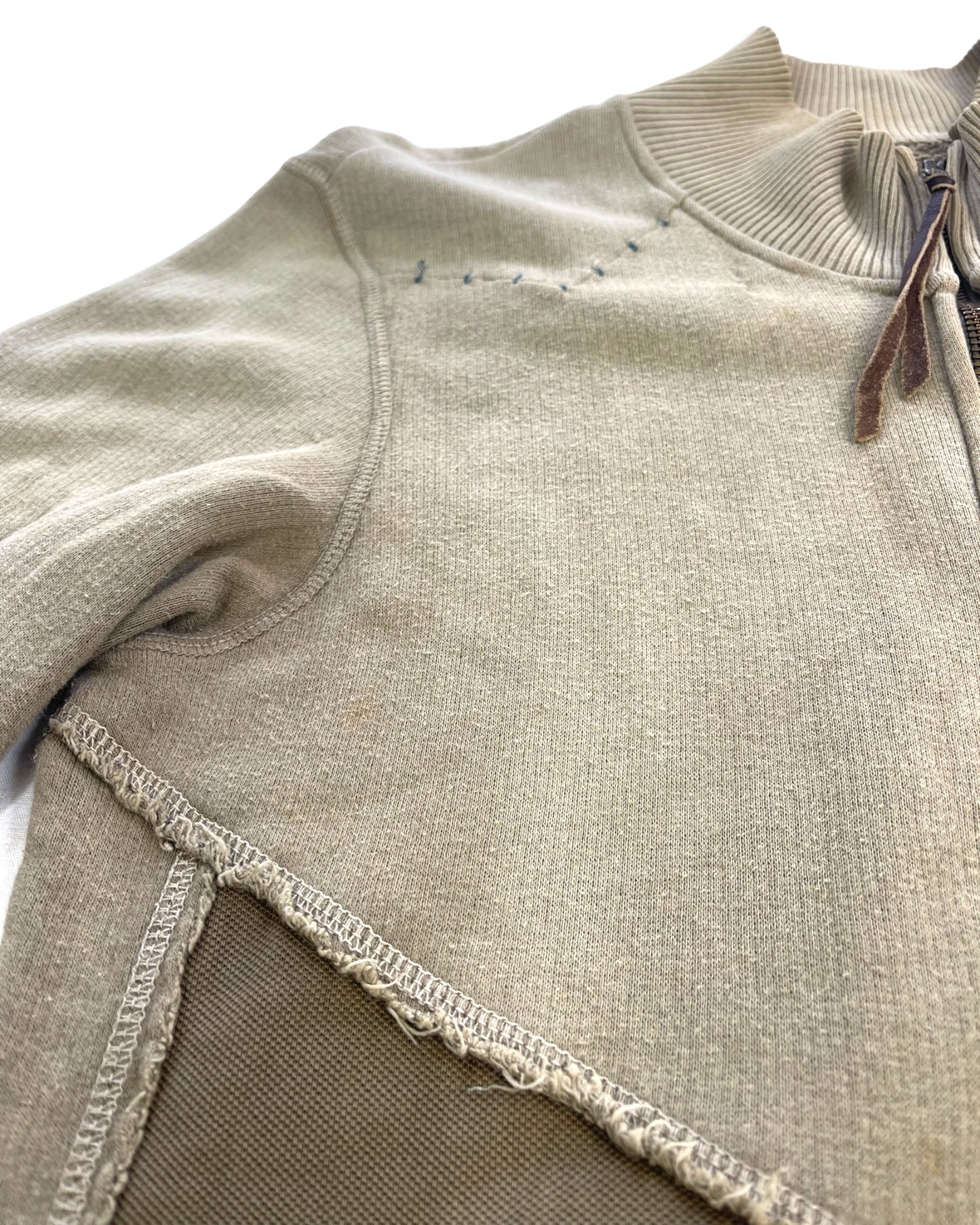 Marithé + François Girbaud 2000s Reconstructed Sweat Track Jacket