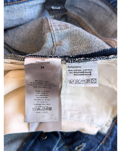 Dior Homme SS11 Ink Me Paint Splatter Blue Washed Denim Jeans