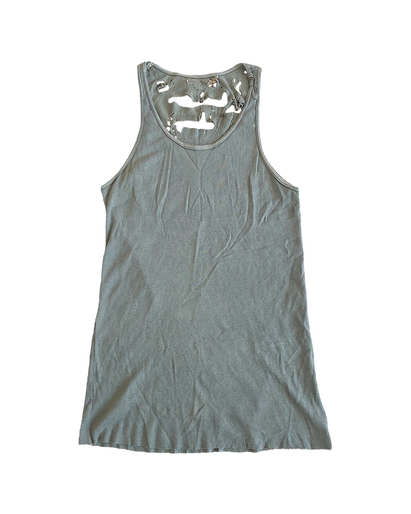 If Six Was Nine 00s Mud Max Pierced Distressed Tank Top