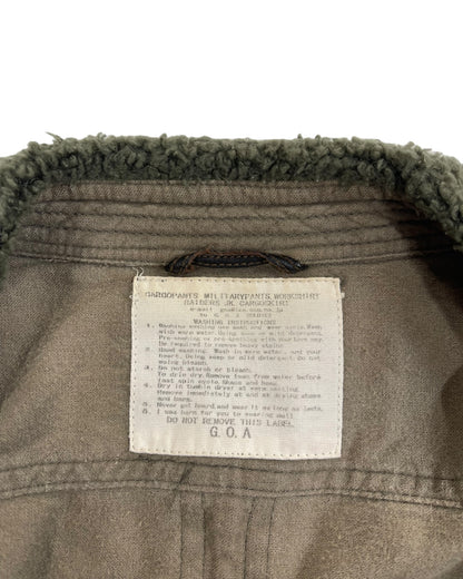 GOA Military Boa Fleece Collar Gimmick Zipper Button Shirt