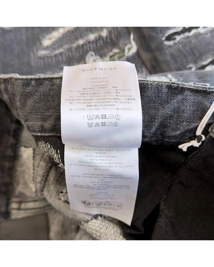 Givenchy AW2023 Moleskin Patch Distressed Boro Repaired Denim Jeans
