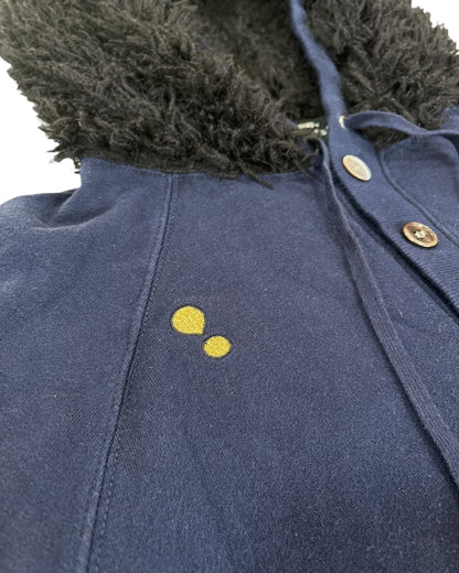 Mercibeaucoup Fuzzy Fur Bear Head Ears Hooded Button Sweatshirt