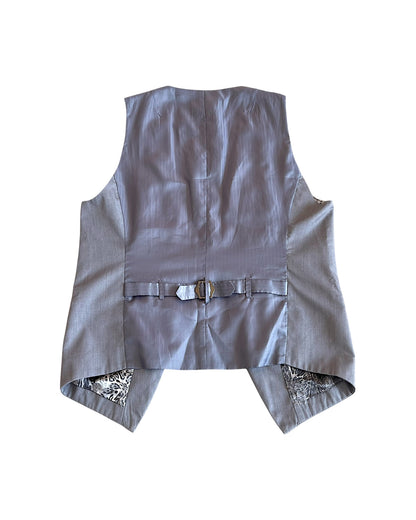 Tornado Mart Studded Poly/Rayon Blend Belted Vest