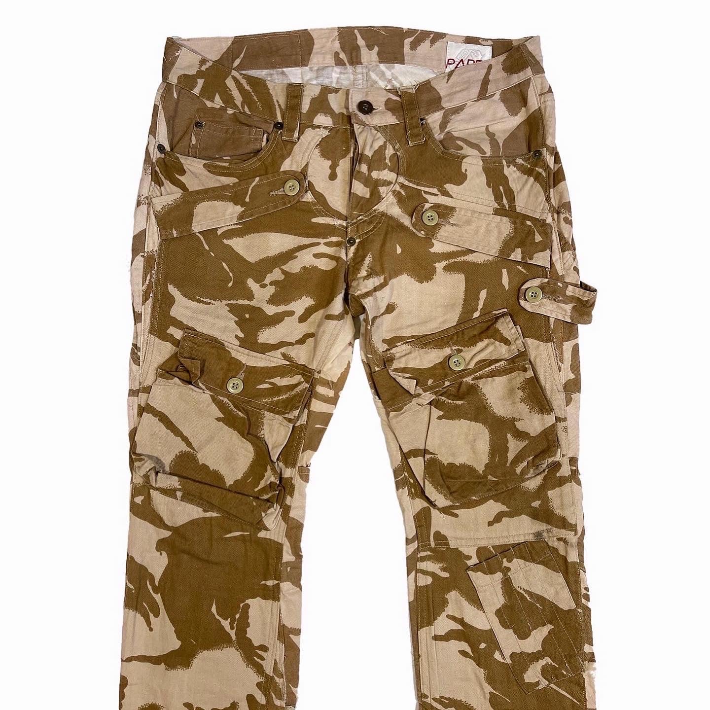 20471120 SS01 PAPER Reconstructed Cargo Desert Camo Pants