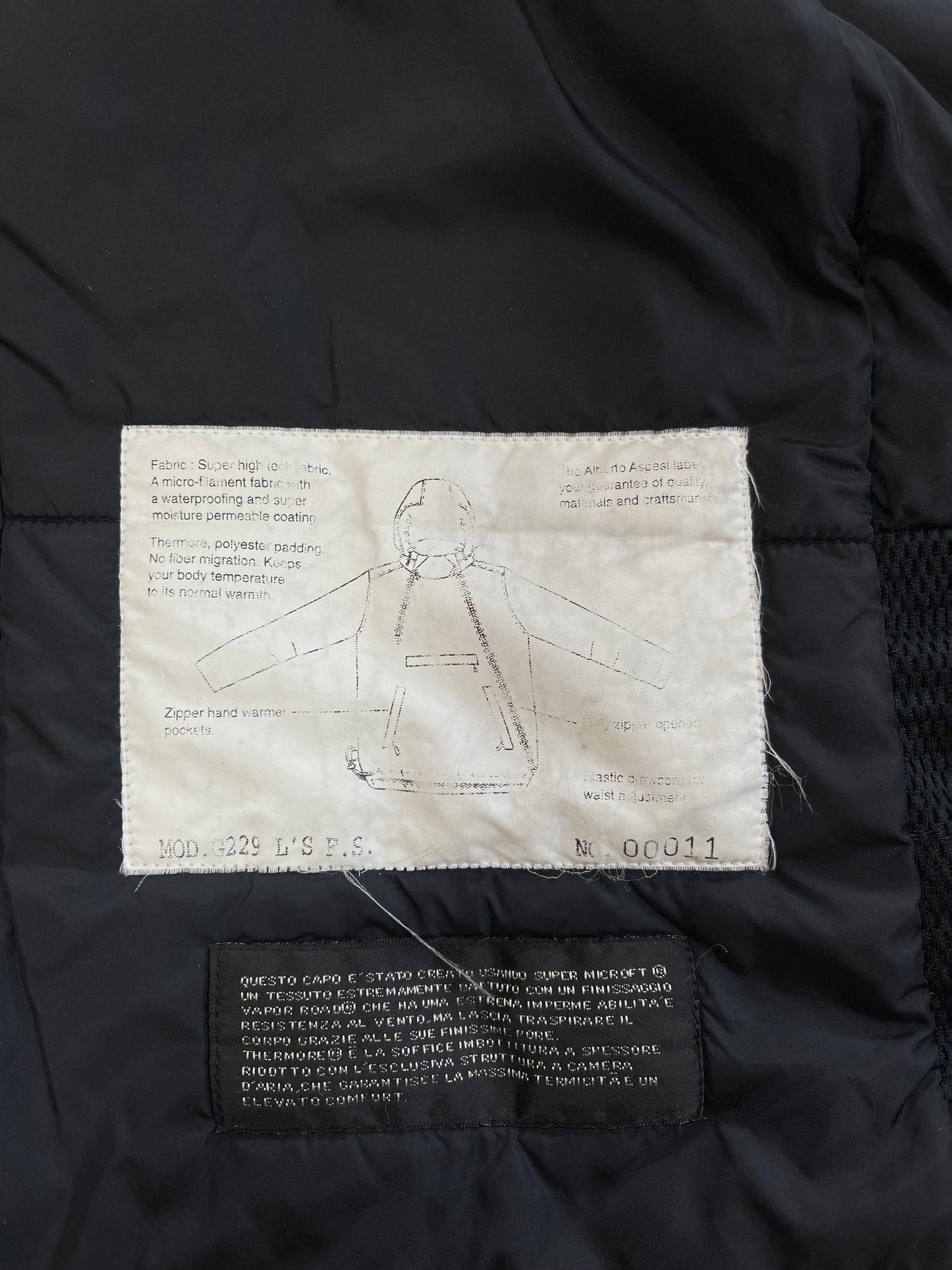 2000s Aspesi Waterproof Thermore Insulated Mountain Anorak