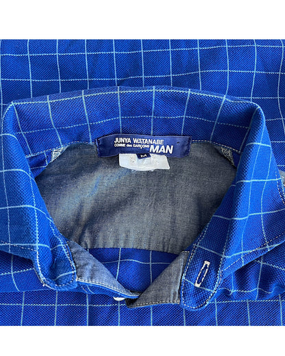 Junya Watanabe SS14 Snap Button Pocket Grid Polo Shirt
