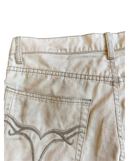 Jackrose Whisker Marble Bootcut Flare Denim Jeans