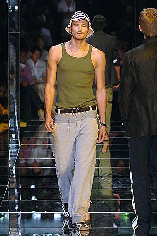 SS2006 Dolce & Gabbana Double Waist Hybrid Sweatpants