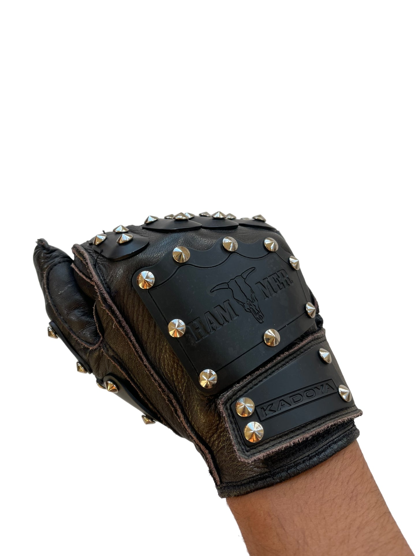 Kadoya Hammer Spike Studded Armor Leather Gloves