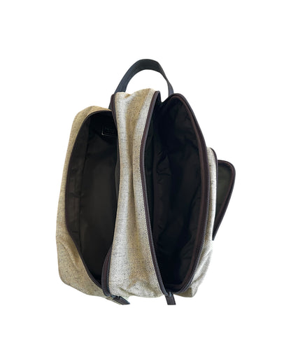 Prada Sport 2000s Leather Trim Expandable Clutch Canvas Bag
