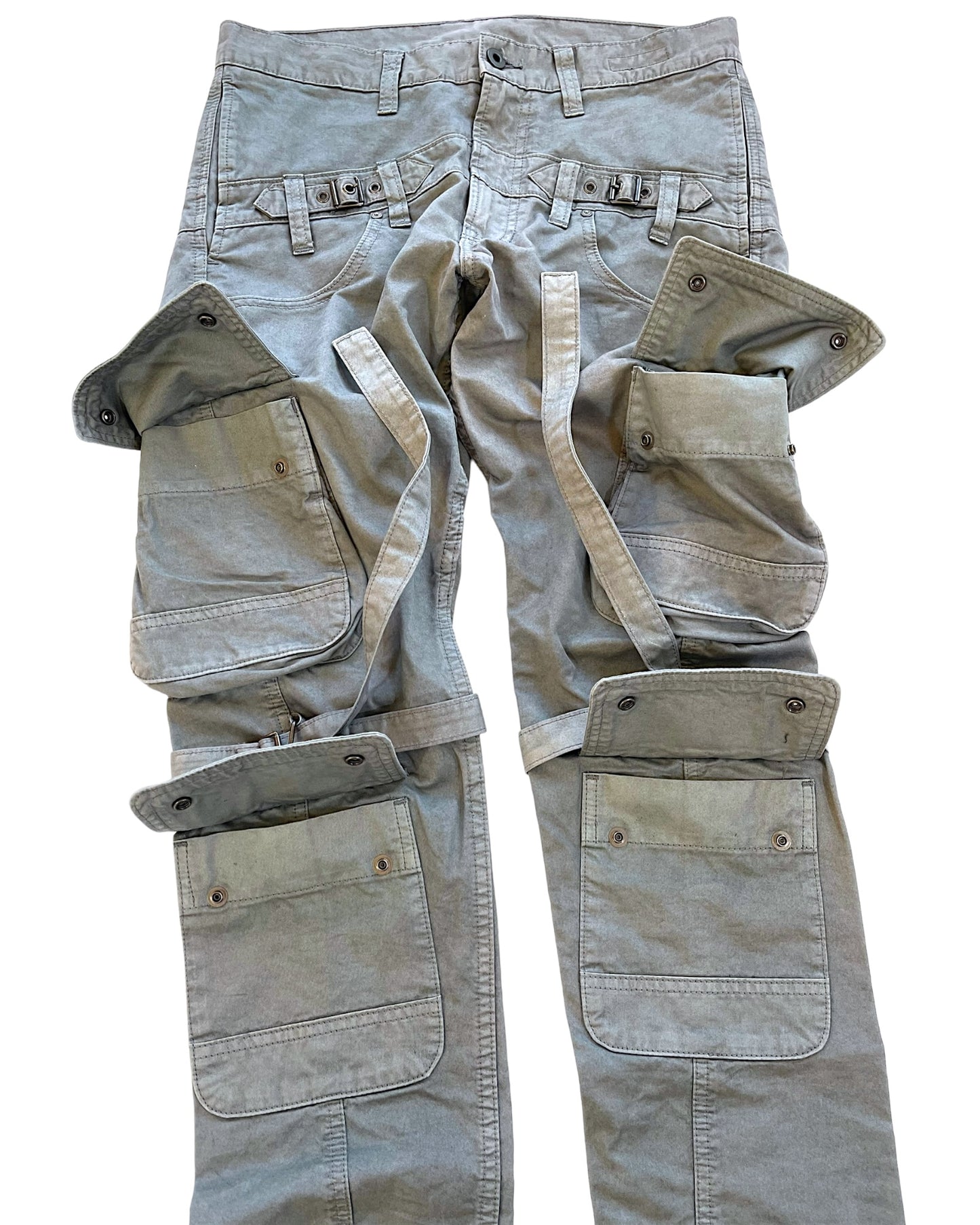 PLAG by Tete Homme Bondage Multi-Pocket Cargo Reconstructed Pants