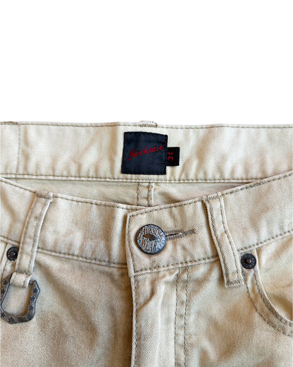 Jackrose Whisker Marble Bootcut Flare Denim Jeans