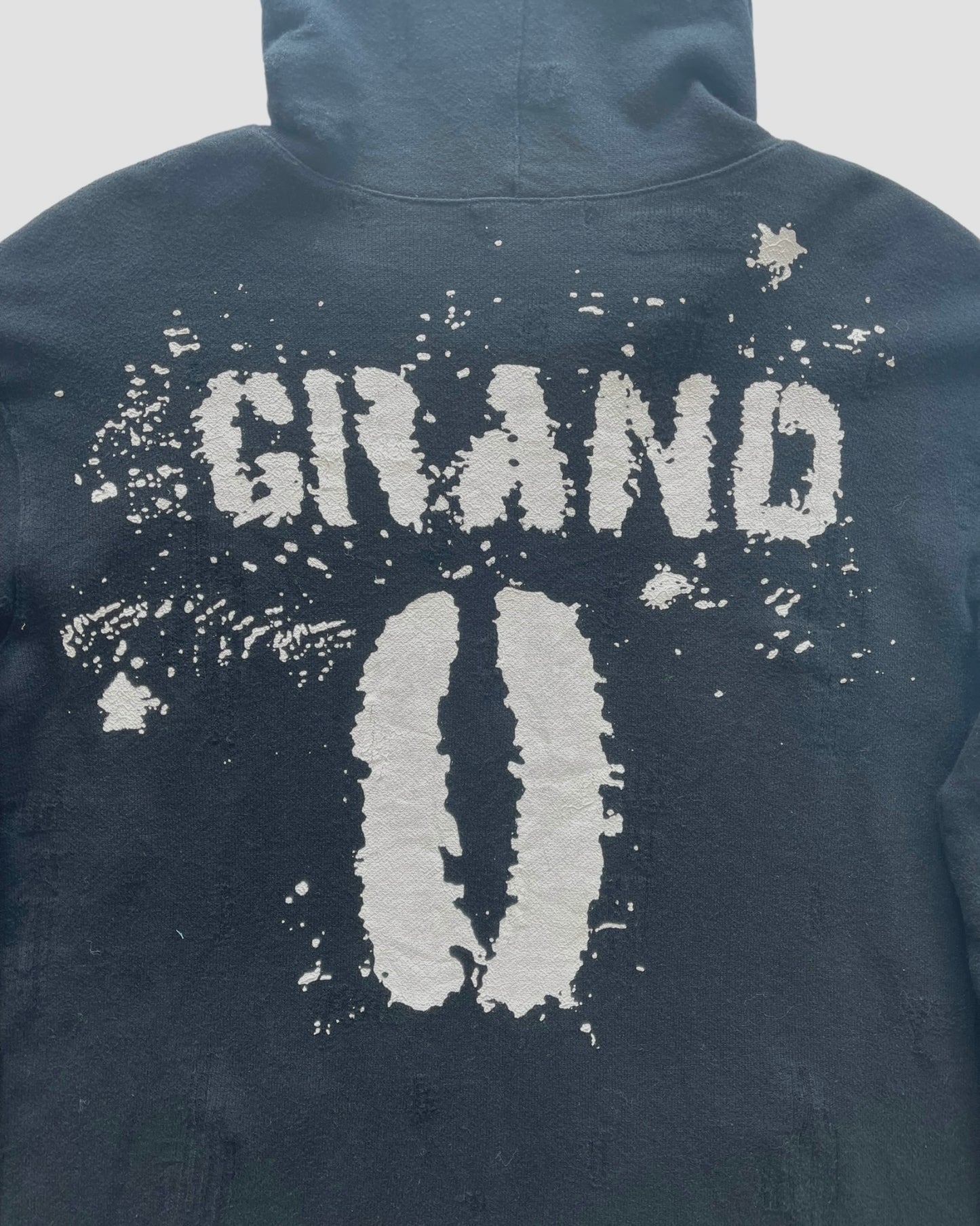 Yasuyuki Ishii Scar Distressed Grand 0 Paint Graphic Zip Hoodie