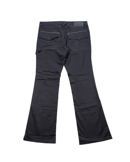 Tornado Mart Multi-Zip Pockets Flare Pants