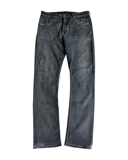 Rick Owens Drkshdw SS2023 Pentagram Dark Dust Detroit Cut Denim Jeans