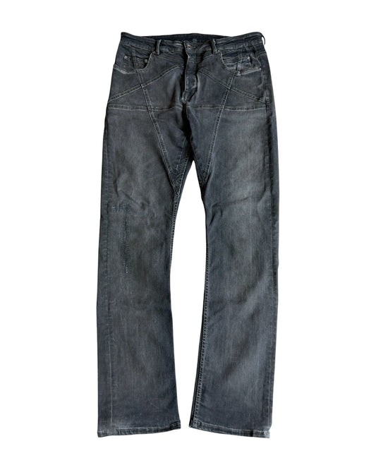 Rick Owens Drkshdw SS2023 Pentagram Dark Dust Detroit Cut Denim Jeans