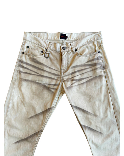 Jackrose Whisker Marble Bootcut Flare Denim Jeans