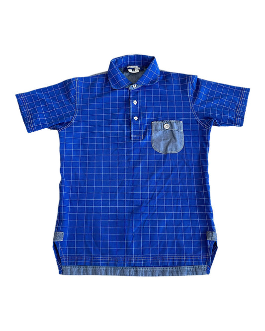 Junya Watanabe SS14 Snap Button Pocket Grid Polo Shirt