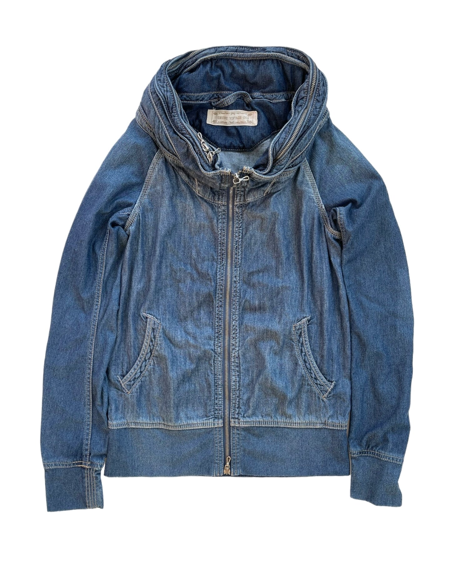 GOA Natural Vintage Denim Bono Packable Wire Hoodie Jacket