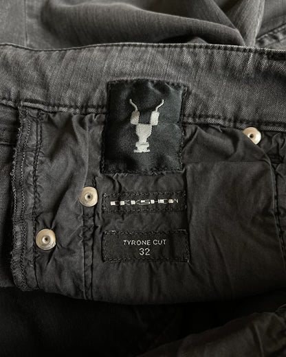 Rick Owens Drkshdw FW19 Faded Black Tyrone Cut Denim Jeans