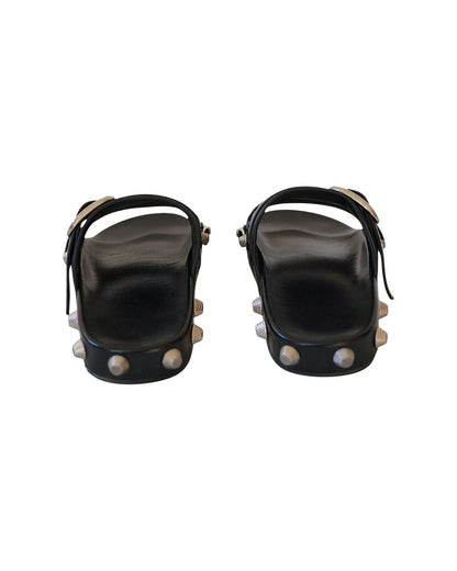 Balenciaga Cagole Studded Buckle Sandal Slide