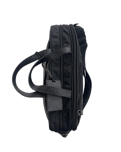 Prada AW09 Nylon & Leather Business Laptop Shoulder Bag