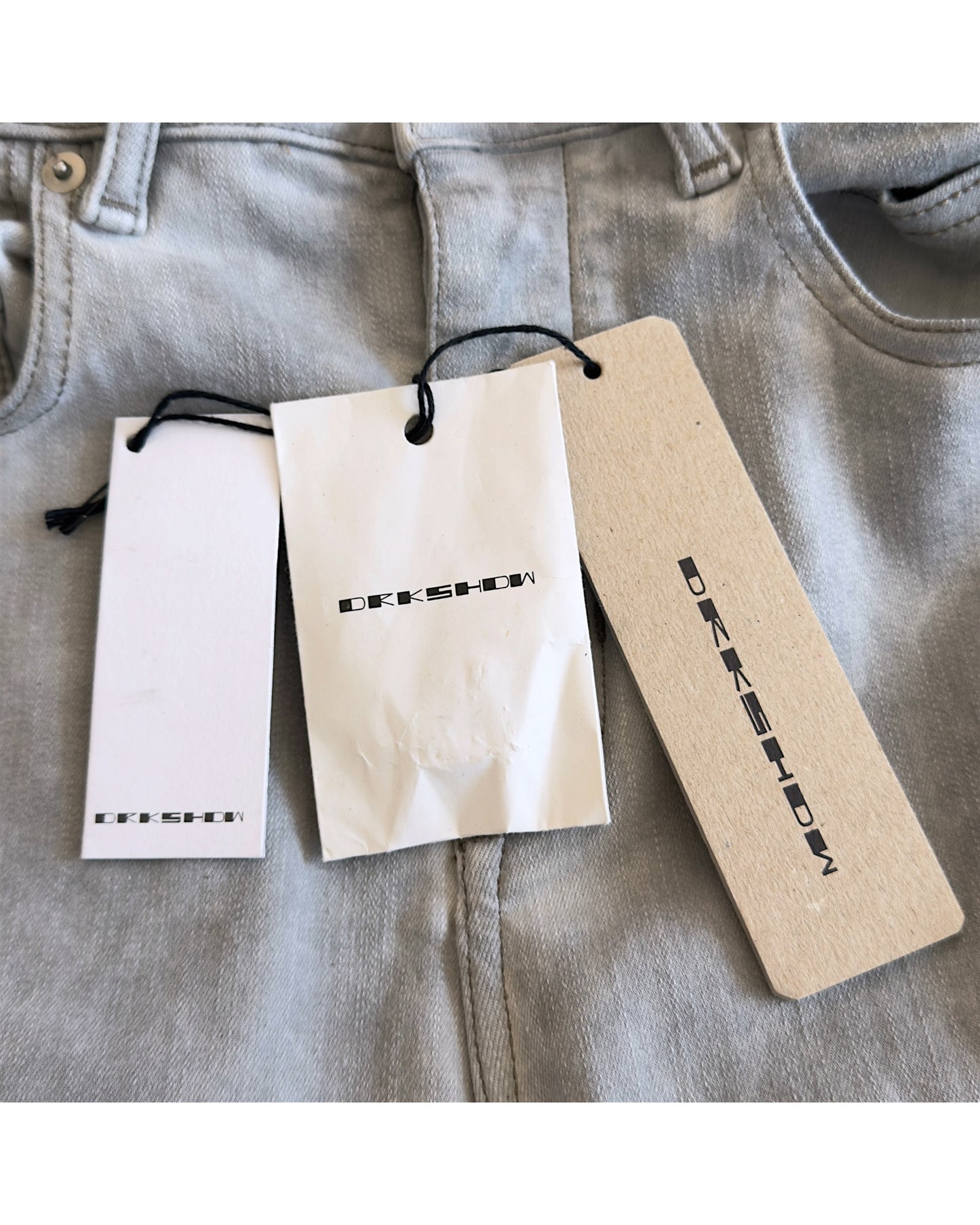 Rick Owens Drkshdw SS22 "Fogachine" Pearl Detroit Cut Denim Jeans