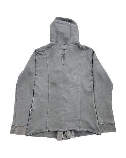 Marithé + François Girbaud 2000s Velour Cowel Hood Bondage Hybrid Sweatshirt