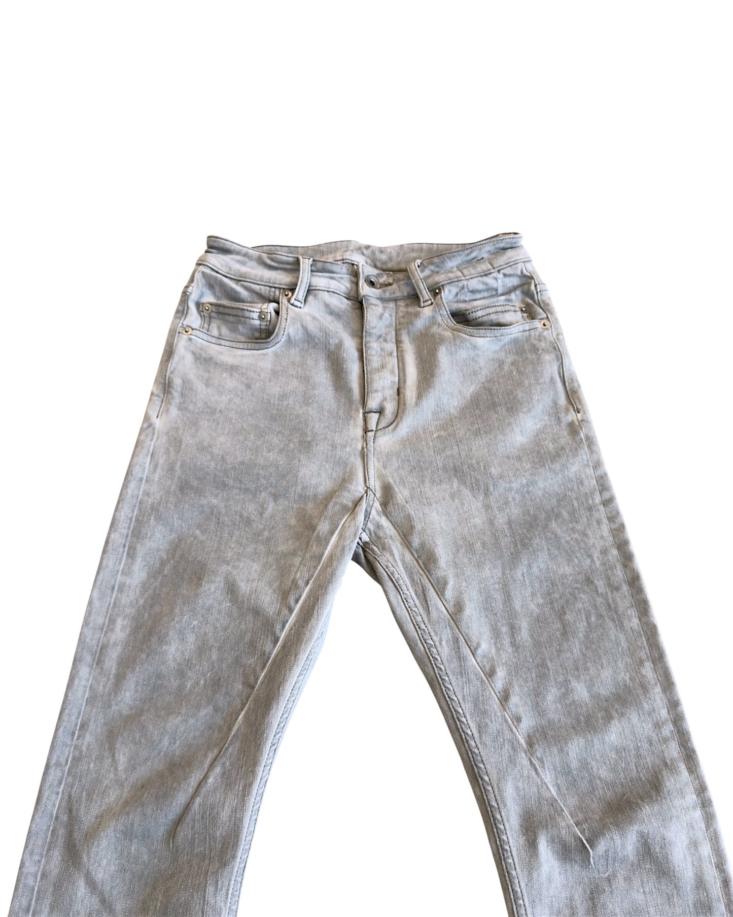 Rick Owens Drkshdw SS22 "Fogachine" Pearl Detroit Cut Denim Jeans