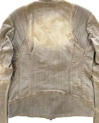 GOA Sand Wash Denim Biker Jacket