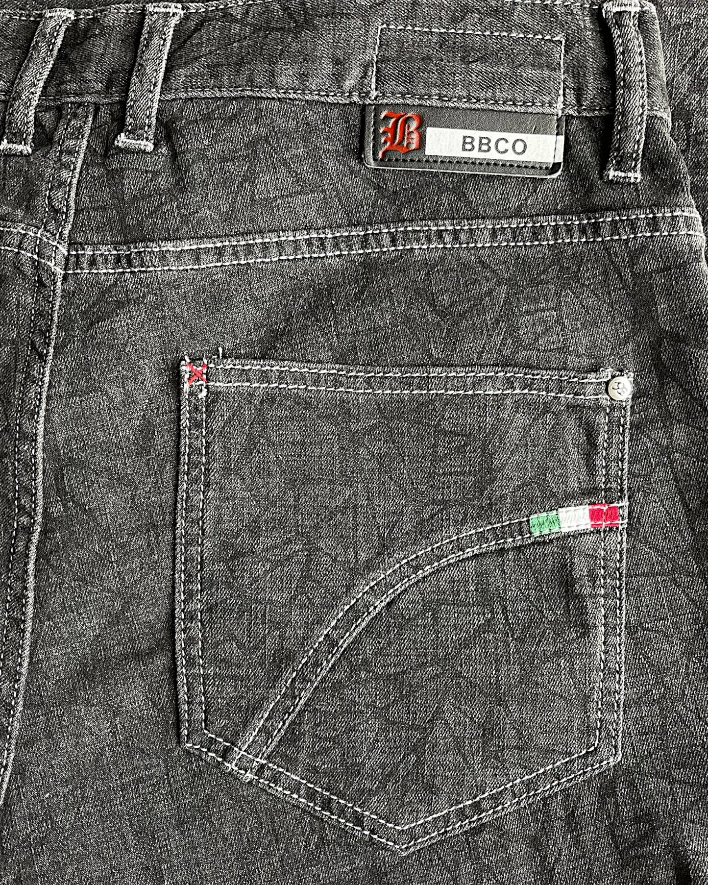 BBCO Japanese Brand Cracked Print Lightweight Denim Jeans