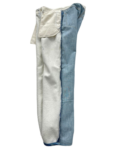Talking About The Abstraction Trompe l'oeil Distressed Dirt Illusion Print Hybrid Denim