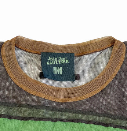 Jean Paul Gaultier Homme Colorblock Mesh Net Top