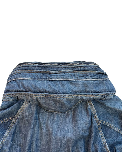 GOA Natural Vintage Denim Bono Packable Wire Hoodie Jacket