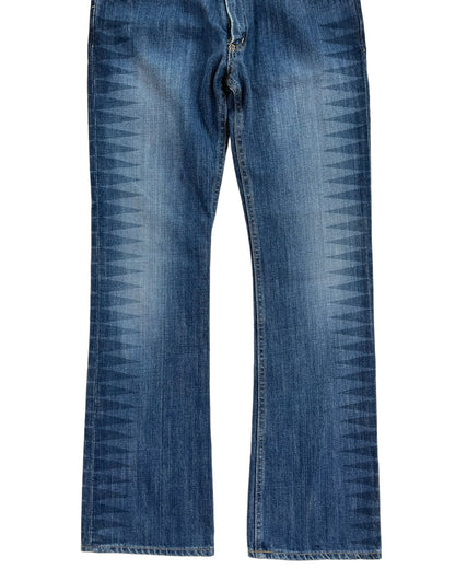 AW2003 Undercover "Scab" Giz Print Denim Jeans