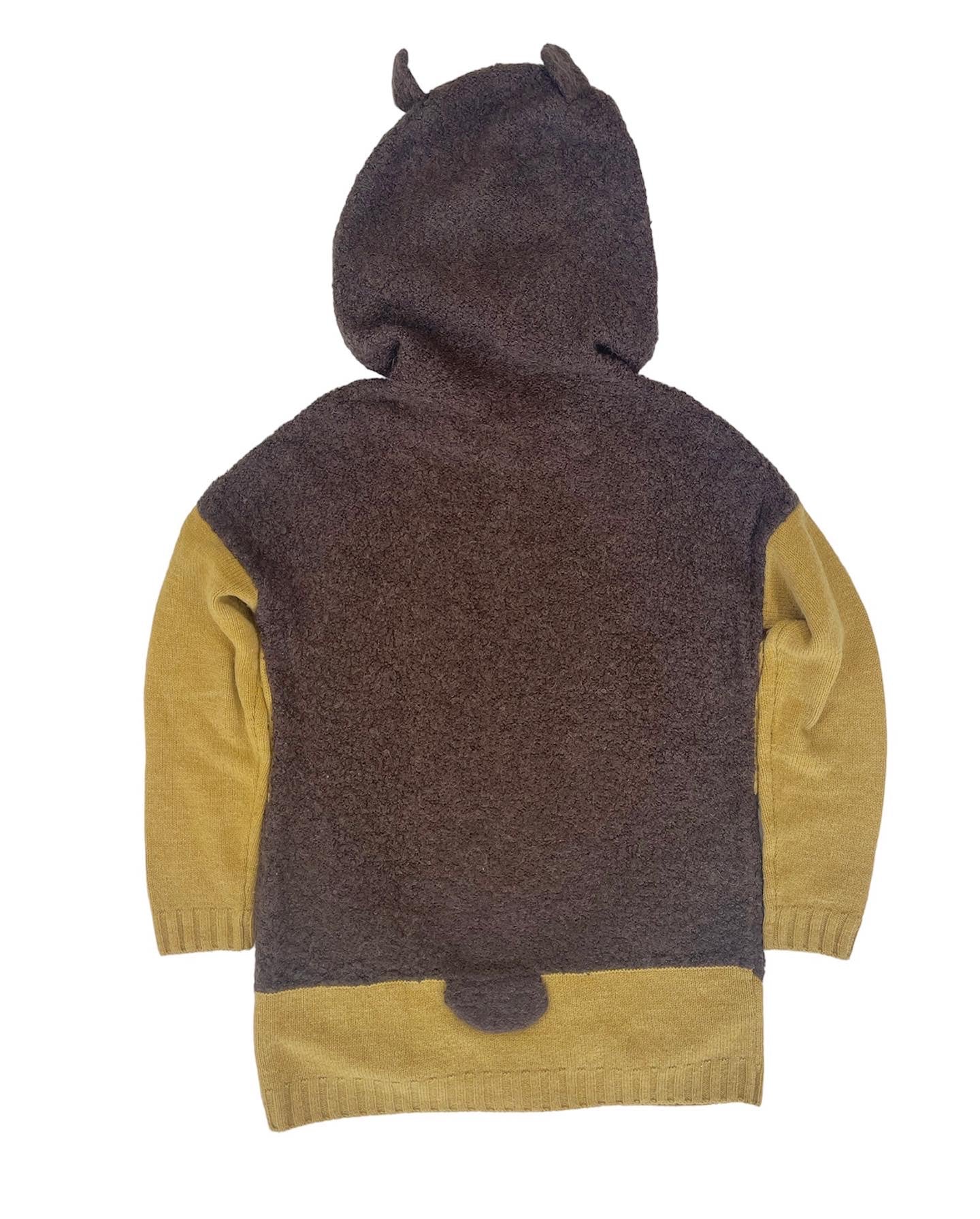 Né-Net Bear Face Hood Knit Cardigan