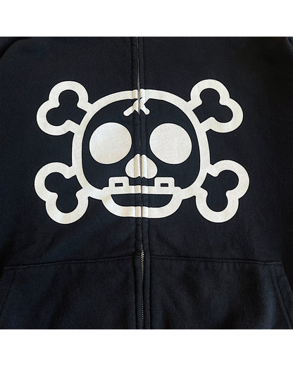 Bape Baby Milo 2006 Skeleton Bones Full Zip Hoodie Sweatshirt